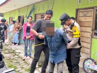 Personel Pamapta III Polresta Palangka Raya saat mengamankan terduga pelaku percobaan pencurian di Jalan Piranha Induk
