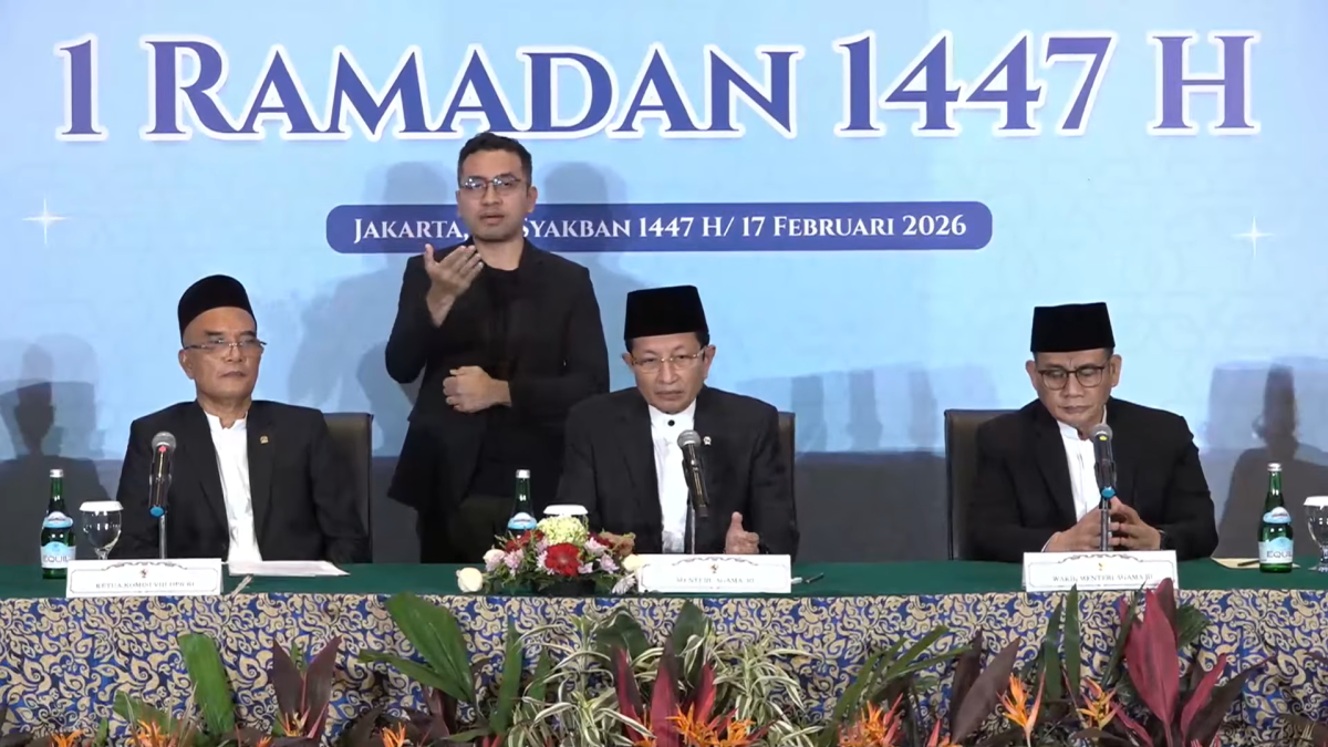 Menteri Agama Nasaruddin Umar umumkan hasil sidang isbat awal Ramadhan 1447 H di Jakarta