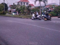 Balap liar remaja di Jalan Garuda Palangka Raya