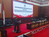 Suasana Rapat Paripurna DPRD Murung Raya penyerahan Raperda Inisiatif dan hasil reses