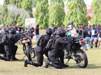 Simulasi pengamanan May Day Polda Kalteng di Palangka Raya