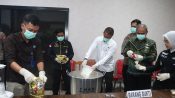 Pemusnahan sabu dan ekstasi oleh Ditresnarkoba Polda Kalteng di Palangka Raya