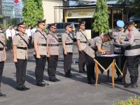 Upacara sertijab pejabat Polresta Palangka Raya di lapangan apel