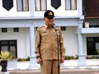 Pj Sekda Murung Raya Sarwo Mintarjo memimpin apel persiapan MTQ Korpri dan Sinode GKE