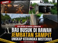 Petugas mengevakuasi kerangka misterius dari bawah jembatan di kawasan Baamang, Sampit