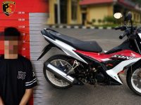 Remaja 19 tahun ditangkap Polsek Pahandut usai mencuri motor Honda Sonic di Palangka Raya.
