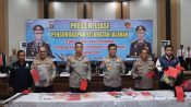 Konferensi pers Polda Kalteng ungkap kasus kejahatan jalanan 2026