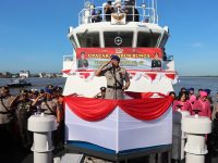 Kapolda Kalteng memimpin ziarah laut Hari Bhayangkara di DAS Kapuas, Kabupaten Kapuas