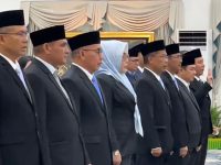 Foto Para Pejabat Baru di Lingkup Pemprov Kalteng yang Dilantik, di Rujab Gubernur, Kamis (25/6/26) malam.