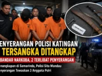 Ilustrasi Tiga tersangka kasus penyerangan polisi Katingan saat tiba di RS Polri Jakarta usai ditangkap di Samarinda.
