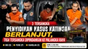 Petugas mengawal tiga tersangka kasus Katingan saat tiba di Palangka Raya untuk menjalani pemeriksaan di Polda Kalimantan Tengah.